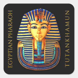 koning Tutankhamun - oude Egyptische farao Vierkante Sticker