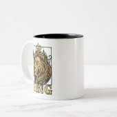 koning tweekleurige koffiemok (Voorkant links)