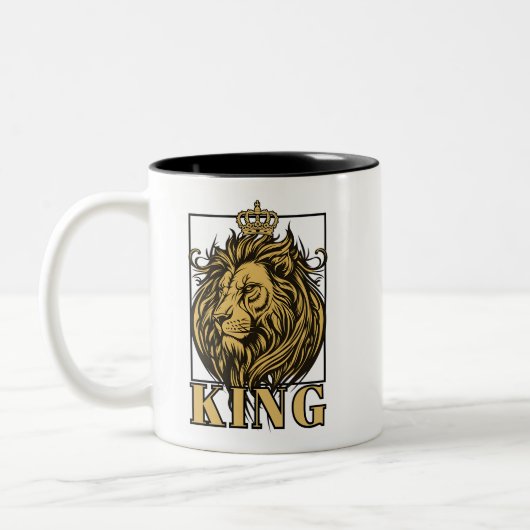 koning tweekleurige koffiemok (Links)