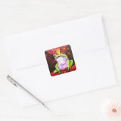 koning twijfelachtig vierkante sticker (Envelop)