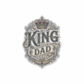 Koning Vader Vintage Gravure Vaderdag Shirt_1 Sticker (Voorkant)