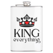 Koning van alles Crown Poker  Heupfles (Voorkant)