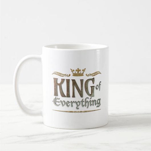 KONING VAN Alles - Grand Medieval Royal Crown Koffiemok (Links)