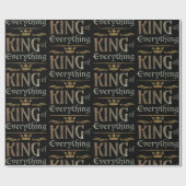KONING van alles - Royalty-vrije belettering, kroo Cadeaupapier (Vlak)