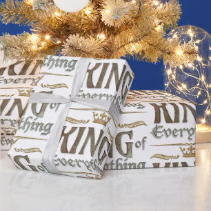 KONING van alles - Royalty-vrije belettering, kroo Cadeaupapier