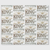 KONING van alles - Royalty-vrije belettering, kroo Cadeaupapier (Vlak)