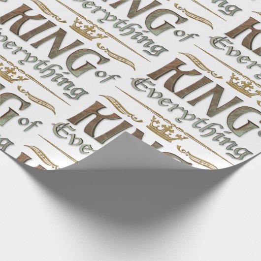 KONING van alles - Royalty-vrije belettering, kroo Cadeaupapier (Hoek)