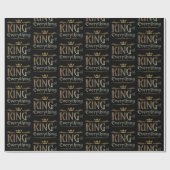 KONING VAN ALLES Royalty-vrije belettering Kroon J Cadeaupapier (Vlak)