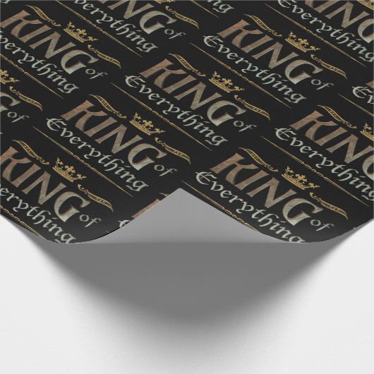 KONING VAN ALLES Royalty-vrije belettering Kroon J Cadeaupapier (Hoek)