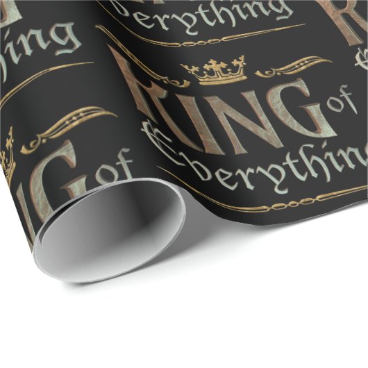 KONING VAN ALLES Royalty-vrije belettering Kroon J Cadeaupapier (Rol Hoek)