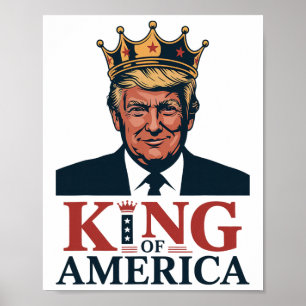 Koning van Amerika President Trump - Grappige Trum Poster