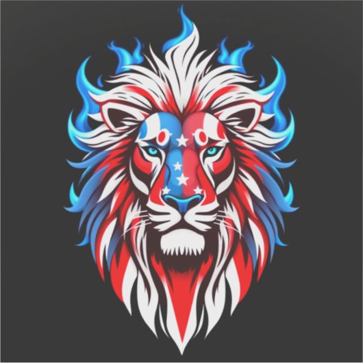 Koning van Amerika Sticker (Voorkant)