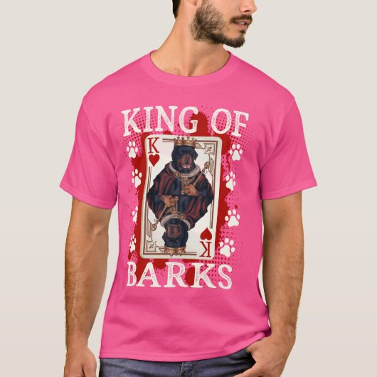 Koning van Barks en Koning van de harten Rottweile T-shirt (Voorkant)