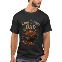 Koning van BBQ Vader Grillend Grafisch Houtskool T