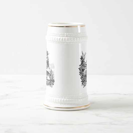 Koning van bier gegraveerd Stein Bierpul (Center)