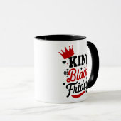 Koning van Black Friday Kroon Typografie Mok (Voorkant rechts)