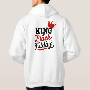 Koning van Black Friday Kroon Typografie Winkel Da Hoodie