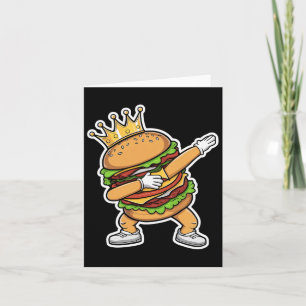 Koning van Burger Dab danst grappige hamburger Kaart