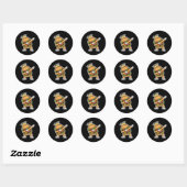 Koning van Burger Dab danst grappige hamburger Ronde Sticker (Vel)
