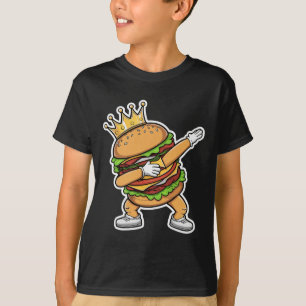 Koning van Burger Dab danst grappige hamburger T-shirt