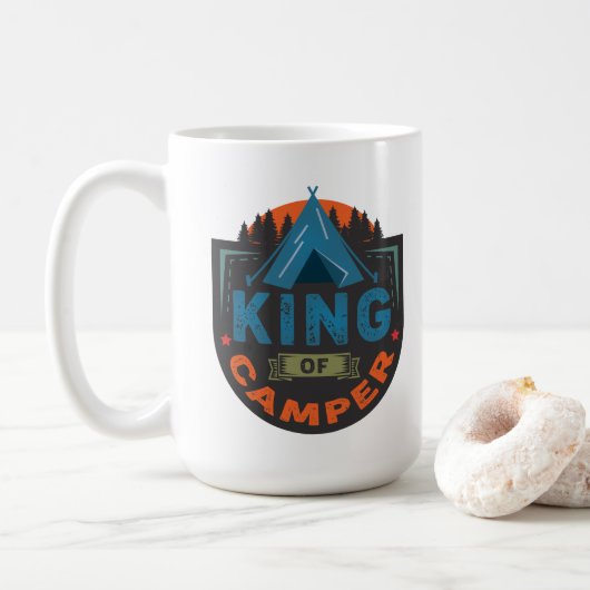 Koning van Camping Koffiemok (Met donut)