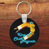 Koning van Chick Magnets Sleutelhanger (Voorkant)