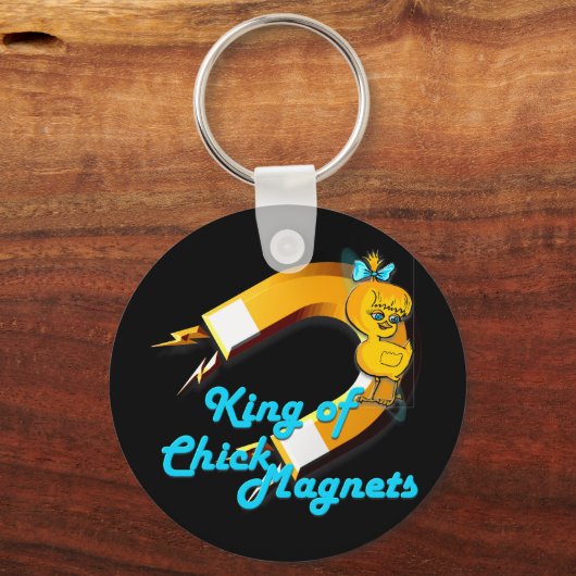 Koning van Chick Magnets Sleutelhanger (Voorkant)