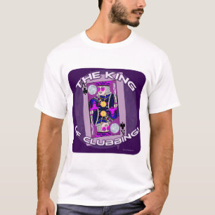 Koning van Clubbing Grappige Kaart Speler Ontwerp T-shirt