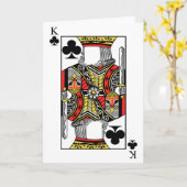 Koning van Clubs - voeg Uw Afbeelding toe Kaart (Gele Bloem)