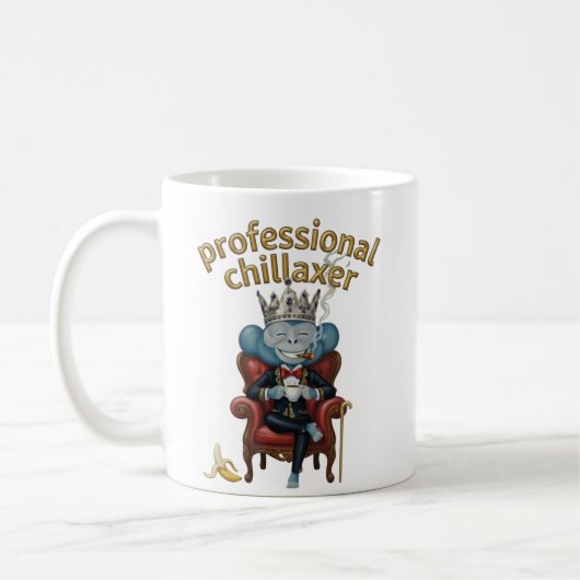 Koning van comfort Chillaxer Monkey  Koffiemok (Links)