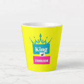 Koning van comms latte mok (Voorkant)