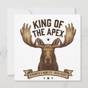 Koning van de Apex - Vintage Amerikaanse Eland Kaart