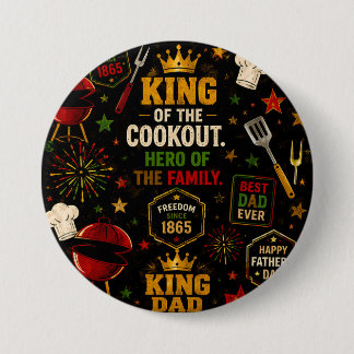 Koning van de Barbecue Ronde Button 7,6 Cm