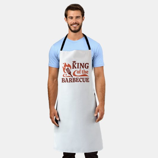 koning van de barbecue schort (Gedragen)