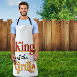 Koning van de barbecue schort<br><div class="desc">Laat je innerlijke pitmaster los met het King of the Grill Barbecue Schort! Dit stijlvolle en speelse schort is voorzien van leuke, eigentijdse typografie die moedig verkondigt uw titel als de regerende koning van de achtertuin grillen. Gemaakt voor zowel functionaliteit als flair, het is perfect voor het aansteken van de...</div>