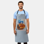 Koning van de Barbecue Vlammende Grill Schort voor (Gedragen)
