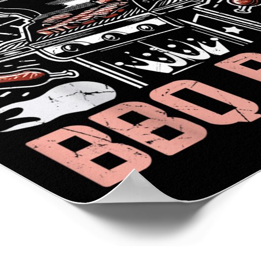 Koning van de BBQ Bash Partij Poster (Hoek)