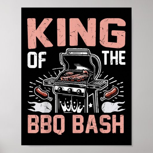 Koning van de BBQ Bash Partij Poster (Voorkant)