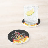 Koning van de BBQ Zwart Zandsteen Onderzetter (Zijkant)