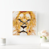 Koning van de Beesten Vierkante Wandklok (Huis)