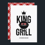 Koning van de Birthday Kaart van de Grill Vaderdag<br><div class="desc">Pas de aangepaste tekst hierboven aan. U kunt extra coördinerende punten in ons "VOOR DAD"collectie vinden.</div>