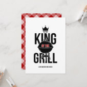 Koning van de Birthday Kaart van de Grill Vaderdag (Voorkant / Achterkant in situ)