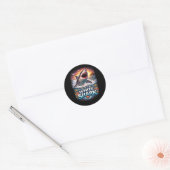 Koning van de Blauwe Diepte Ronde Sticker (Envelop)