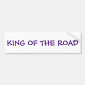 Koning van de Bumpersticker van de weg (Voorkant)