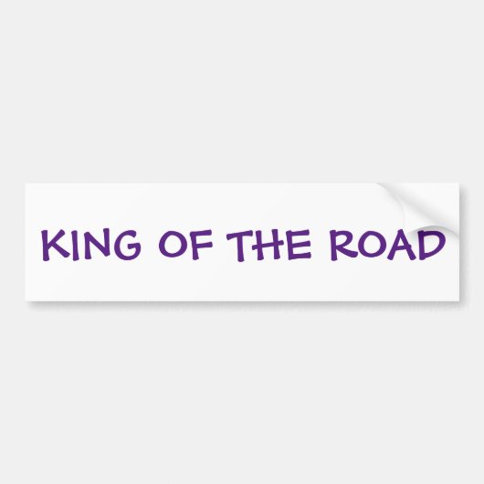 Koning van de Bumpersticker van de weg (Voorkant)