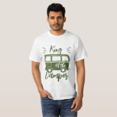 Koning van de camper, camper camper eigenaar grapp t-shirt (Voorkant volledig)