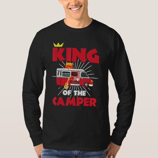 Koning van de Camper Camping Camper T-shirt (Voorkant)