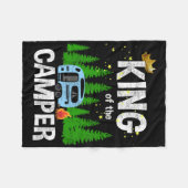 Koning Van De Camper Camping Reis Trailer Weg Tra Fleece Deken (Voorkant (Horizontaal))