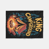Koning van de Camping Grappige Camping Vader Tent Fleece Deken (Voorkant (Horizontaal))