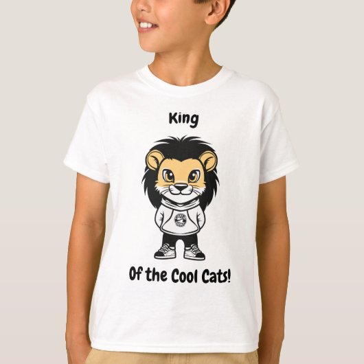 Koning van de coole katten! T-shirt voor kinderen (Voorkant)